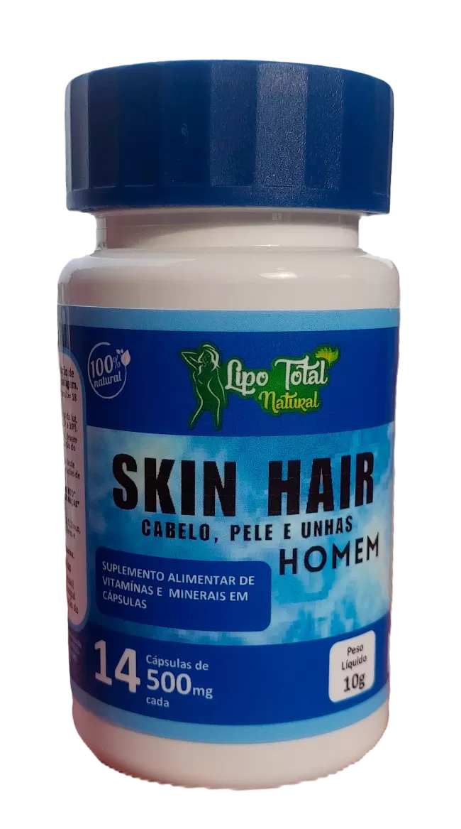 SKIN HAIR HOMEM - 14 CAPS
